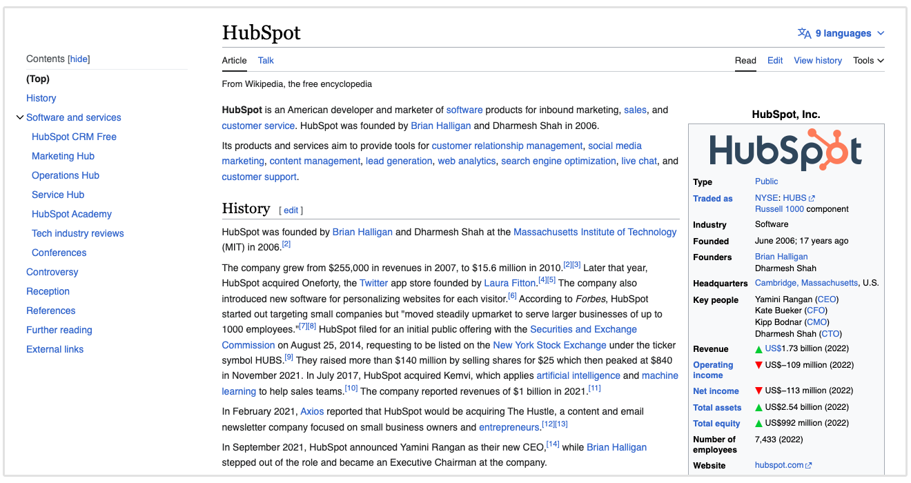 Wikipedia-Seite